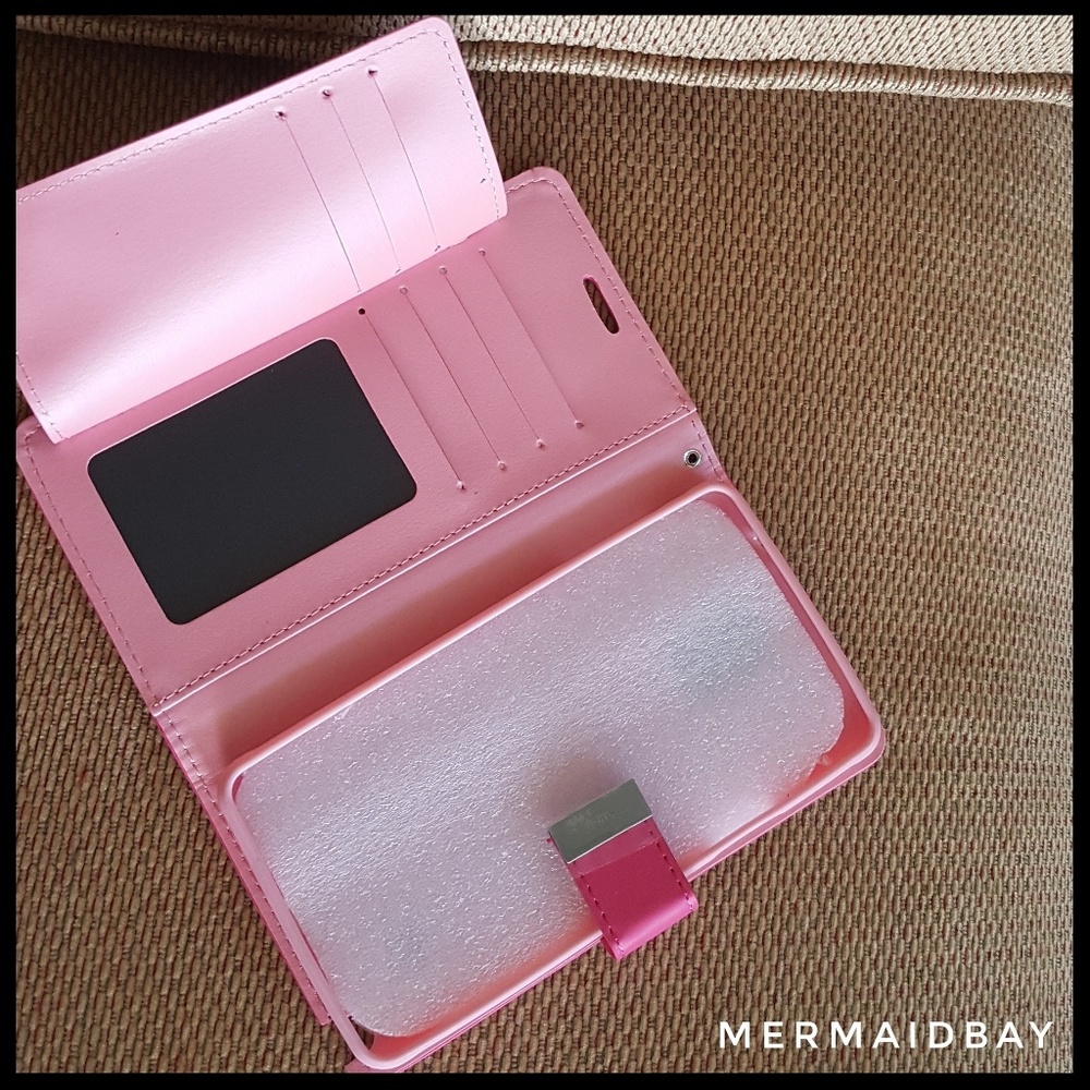 Galaxy Note 4 Magenta Rose Pink Flip Wallet Case - Picture 7 of 7